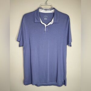 Daniel Hechter Blue Polo White Collared Cotton Size Large